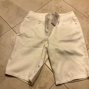 I am selling white jean shorts! In a size 2. The brand is cache.